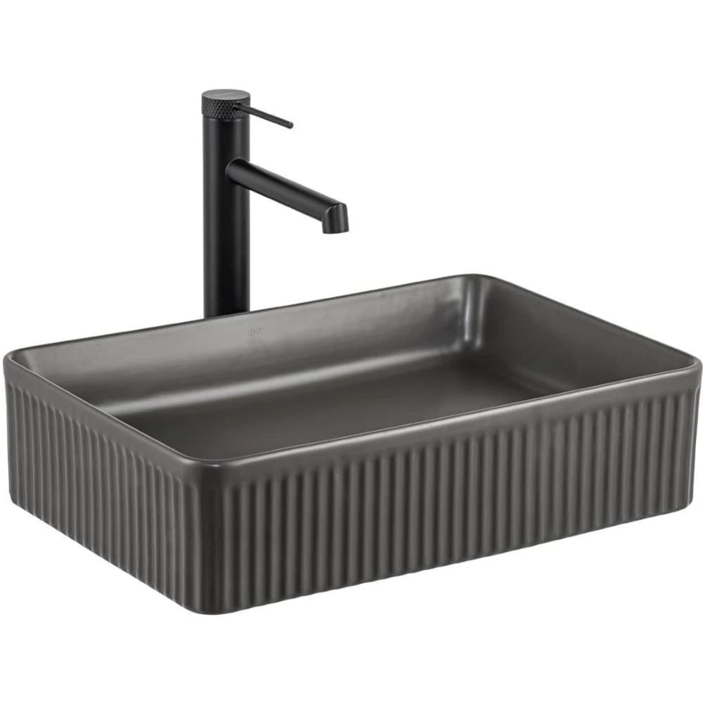 Lena E-W1004MF 50x34 Cm Mat Füme Tezgah Üstü Lavabo