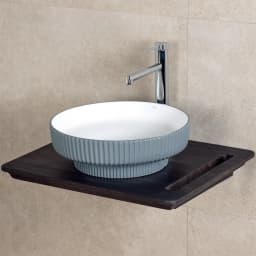 Lena E-W1501MGB 41x41 Cm Mat Gri-Beyaz Tezgah Üstü Lavabo görsel 2