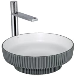 Lena E-W1501MGB 41x41 Cm Mat Gri-Beyaz Tezgah Üstü Lavabo görsel 1