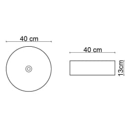 Lena E-W1502MAG 40x40 Cm Mat Gri-Beyaz Tezgah Üstü Lavabo görsel 3