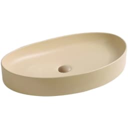 Lena EY-4714MK 65x40 Cm Mat Krem Tezgah Üstü Lavabo görsel 1