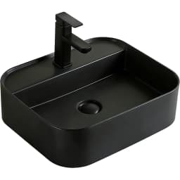 Lena EY-4720MS 50x42 Cm Mat Siyah Tezgah Üstü Lavabo görsel 1