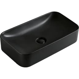 Lena EY-4730MS 60x38 Cm Mat Siyah Tezgah Üstü Lavabo görsel 1