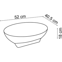 Lena EY-4821 52x40 Cm Tezgah Üstü Lavabo görsel 3