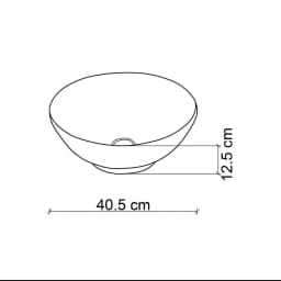 Lena EY-7051 Mavi-Beyaz Tezgah Üstü Lavabo görsel 3
