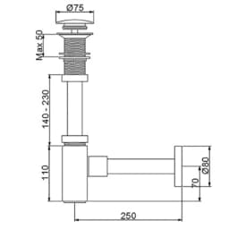 Newarc Corner Deliksiz Lavabo Sifonu - 760522 görsel 2