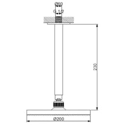 Newarc Domino Tavandan Duş Başlığı - 470516 görsel 2
