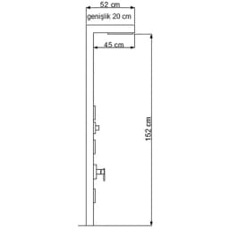 Newarc Idea Siyah Duş Paneli - 440492 görsel 3