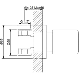 Newarc Master G1/2 Siyah Stop Valf - 187632B görsel 2