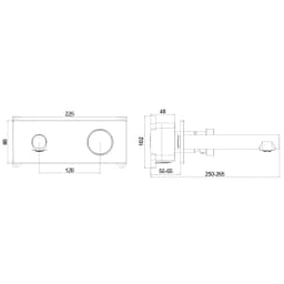 Newarc Milan Siyah Ankastre Lavabo Bataryası - 848571B görsel 2