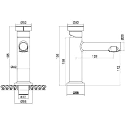 Newarc Milan Siyah Lavabo Bataryası - 848521B görsel 2