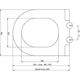Newarc Slim Termoplast Yavaş Kapanır Klozet Kapağı - 7201 görsel 2