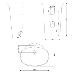 Newarc Stella Monoblok Lavabo - STE.L.085 görsel 2
