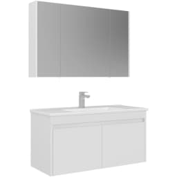 Orka Arno 100 Cm Parlak Beyaz Banyo Dolabı Takımı - 5008765 görsel 1