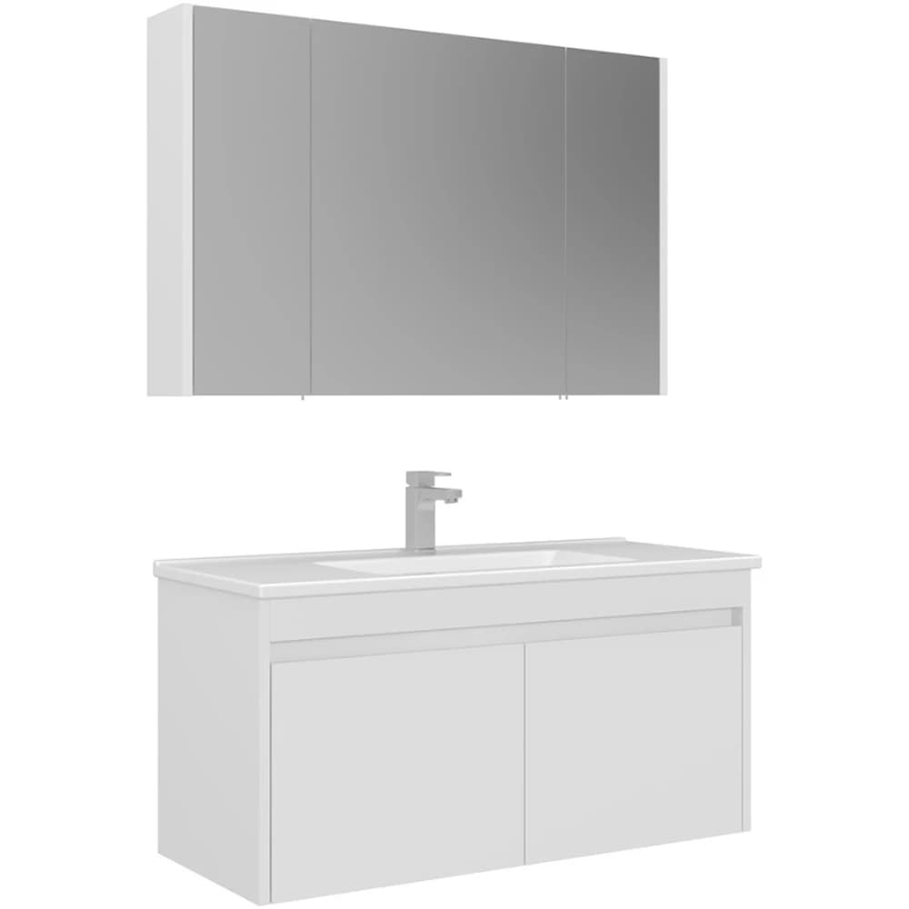 Orka Arno 100 Cm Parlak Beyaz Banyo Dolabı Takımı - 5008765