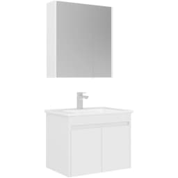 Orka Arno 65 Cm Parlak Beyaz Banyo Dolabı Takımı - 5008777 görsel 1