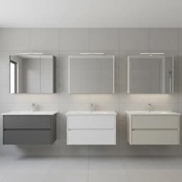 Orka Arno 85 Cm Parlak Gri Banyo Dolabı Takımı - 5008784 görsel 2