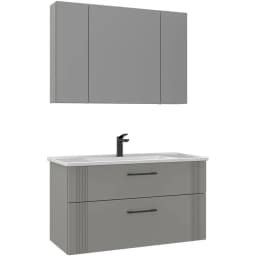 Orka Bari 100 Cm Mat Kaşmir Banyo Dolabı Takımı - 5006594 görsel 1
