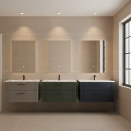 Orka Bari 100 Cm Mat Yeşil Banyo Dolabı Takımı - 5006581 görsel 2