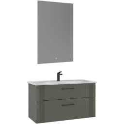 Orka Bari 100 Cm Mat Yeşil Banyo Dolabı Takımı - 5006581 görsel 1