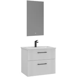 Orka Bari 65 Cm Mat Beyaz Banyo Dolabı Takımı - 5006572 görsel 1