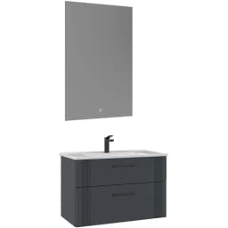 Orka Bari 85 Cm Mat Antrasit Banyo Dolabı Takımı - 5006579 görsel 1