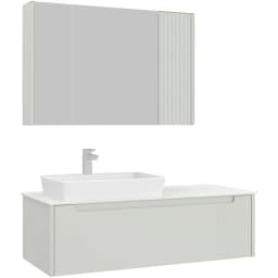 Orka Biella 120 Cm Mat Kaşmir Banyo Dolabı Takımı - 5009902 görsel 1
