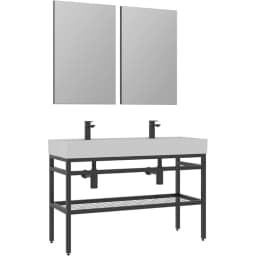 Orka Capetown 120 Cm Mat Siyah Banyo Dolabı Takımı - 5003247 görsel 1
