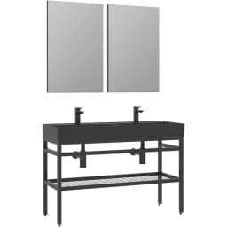 Orka Capetown 120 Cm Mat Siyah Banyo Dolabı Takımı - 5004885 görsel 1