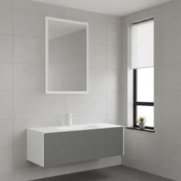 Orka Cube 120 Cm Mat Gri Banyo Dolabı Takımı görsel 2
