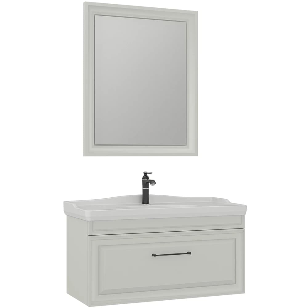 Orka Design 105 Cm Mat Kaşmir Banyo Dolabı Takımı