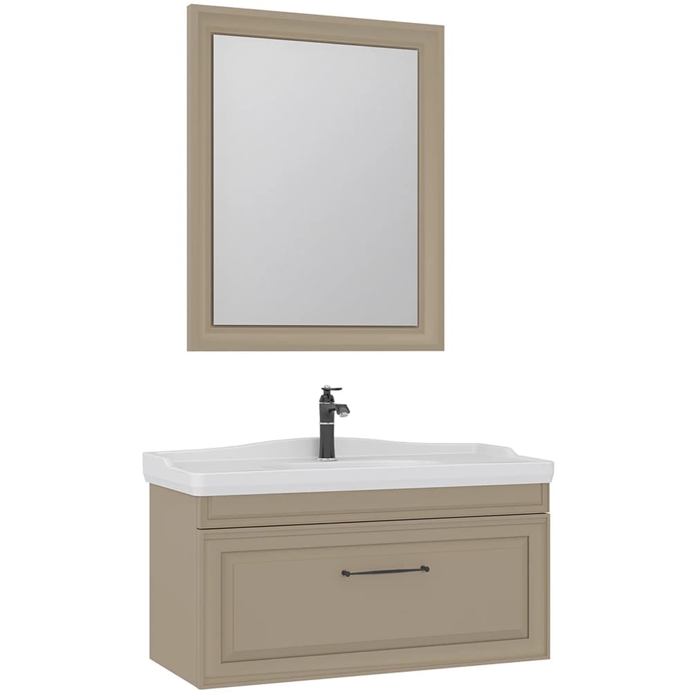 Orka Design 105 Cm Mat Vizon Banyo Dolabı Takımı