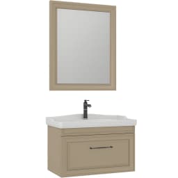 Orka Design 85 Cm Mat Vizon Banyo Dolabı Takımı görsel 1
