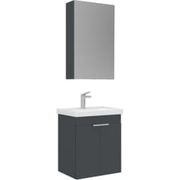 Orka Desna 50 Cm Mat Antrasit Banyo Dolabı Takımı - 5009173 görsel 1