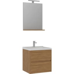 Orka Düden 65 Cm Teak Banyo Dolabı Takımı - 5005686 görsel 1