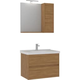 Orka Düden 80 Cm Teak Banyo Dolabı Takımı - 5005685 görsel 1