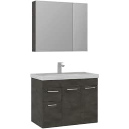 Orka Enez 80 Cm Irony Banyo Dolabı Takımı görsel 1