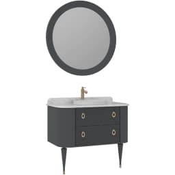 Orka Felice 100 Cm Mat Antrasit Banyo Dolabı Takımı - 5008072 görsel 1