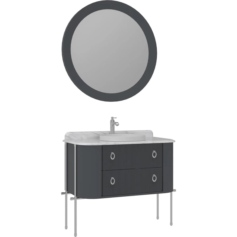 Orka Felice 100 Cm Mat Antrasit Banyo Dolabı Takımı - 5008075