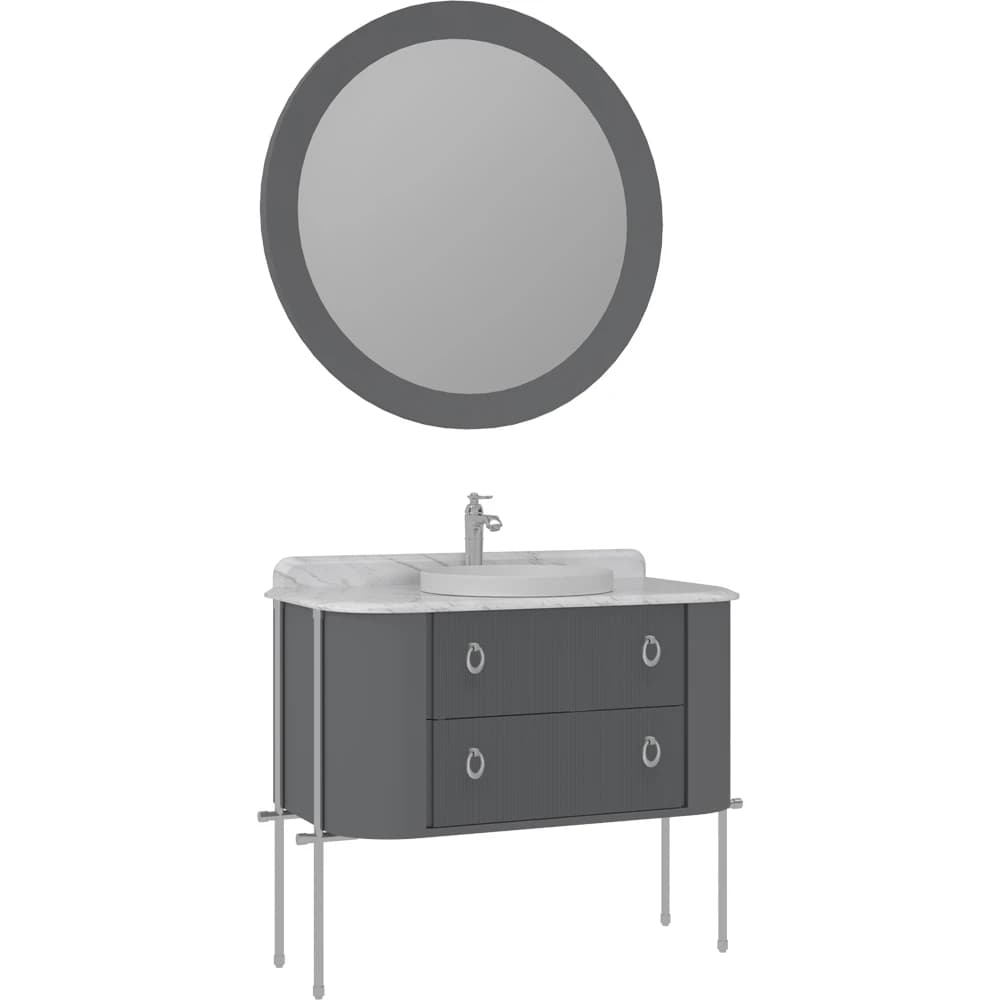Orka Felice 100 Cm Mat Gri Banyo Dolabı Takımı - 5008083