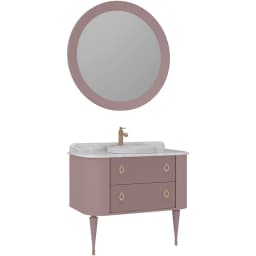 Orka Felice 100 Cm Mat Pudra Banyo Dolabı Takımı - 5008084 görsel 1