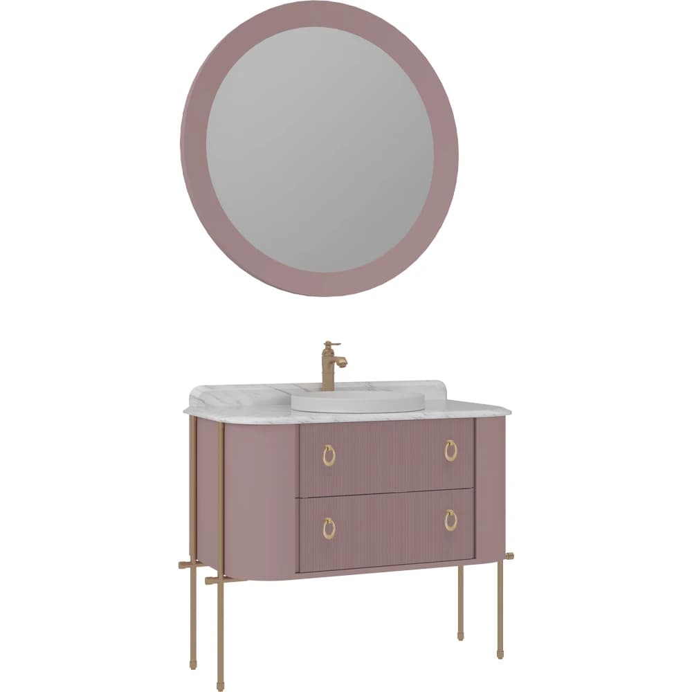 Orka Felice 100 Cm Mat Pudra Banyo Dolabı Takımı - 5008085