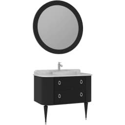 Orka Felice 100 Cm Mat Siyah Banyo Dolabı Takımı - 5008090 görsel 1