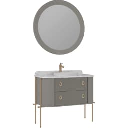 Orka Felice 100 Cm Mat Vizon Banyo Dolabı Takımı - 5008093 görsel 1