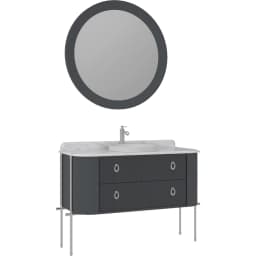 Orka Felice 120 Cm Mat Antrasit Banyo Dolabı Takımı - 5008099 görsel 1