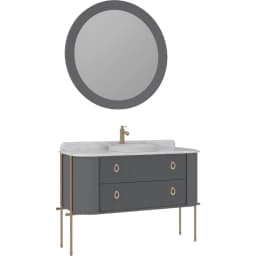Orka Felice 120 Cm Mat Gri Banyo Dolabı Takımı - 5008105 görsel 1