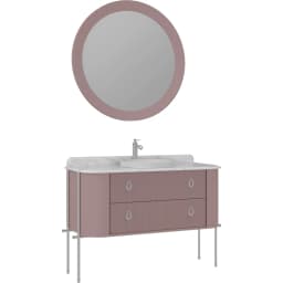 Orka Felice 120 Cm Mat Pudra Banyo Dolabı Takımı - 5008111 görsel 1