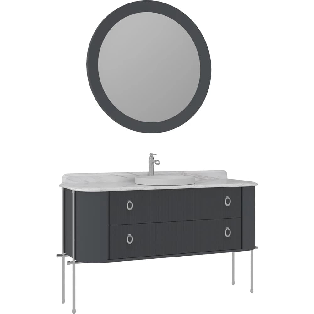 Orka Felice 140 Cm Mat Antrasit Banyo Dolabı Takımı - 5008123