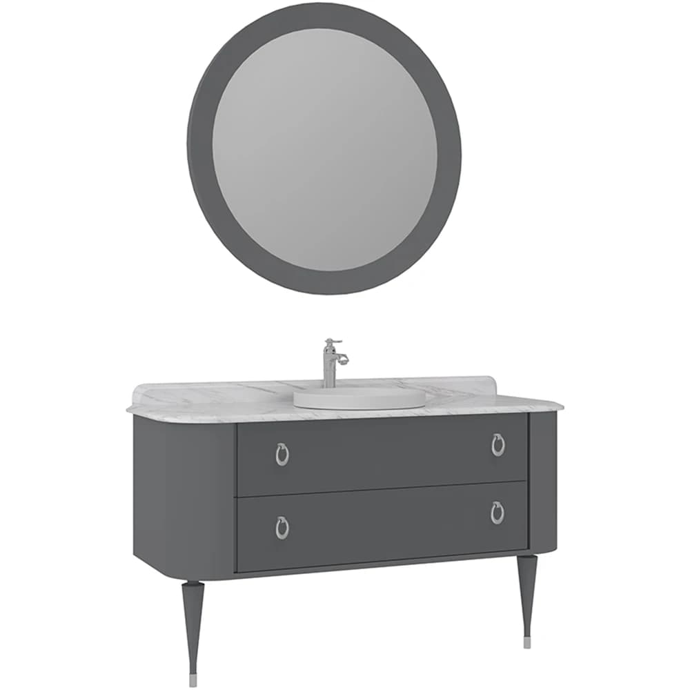 Orka Felice 140 Cm Mat Gri Banyo Dolabı Takımı - 5008130