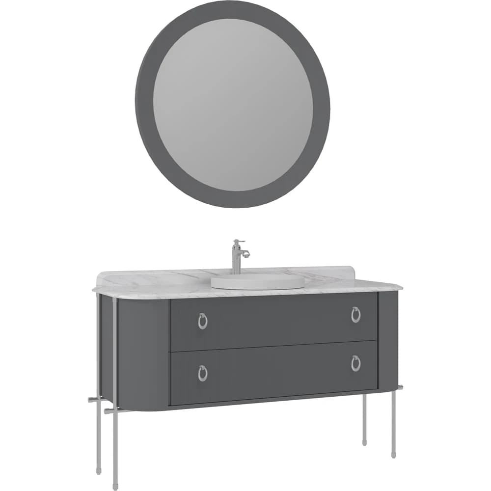 Orka Felice 140 Cm Mat Gri Banyo Dolabı Takımı - 5008131